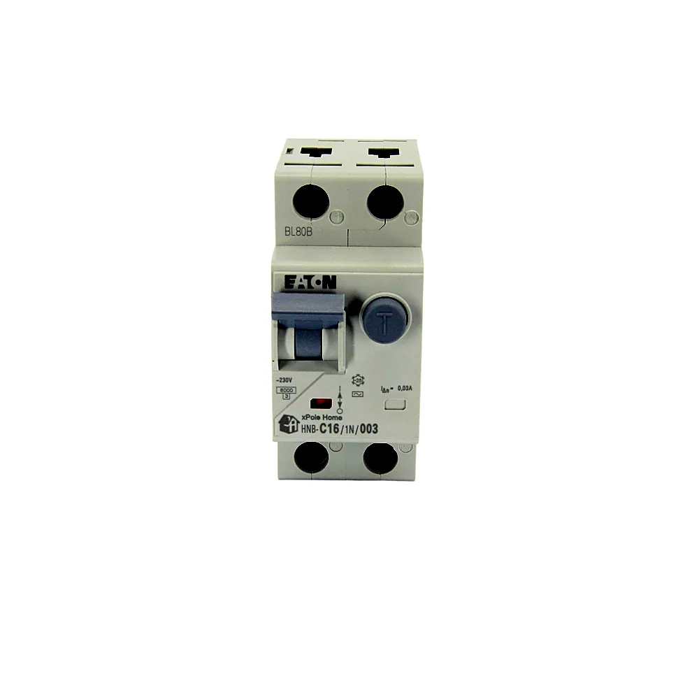 Диференціальний автоматичний вимикач Eaton HNB-C16/1N/003 xHome 1P+N 16A 30мА 4.5kA C 195127