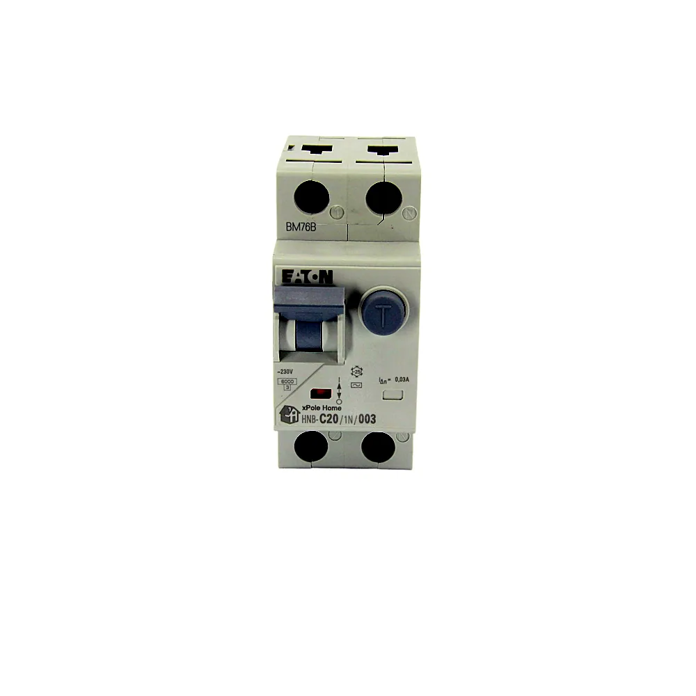 Диференціальний автоматичний вимикач Eaton HNB-C20/1N/003 xHome 1P+N 20A 30мА 4.5kA C 195128