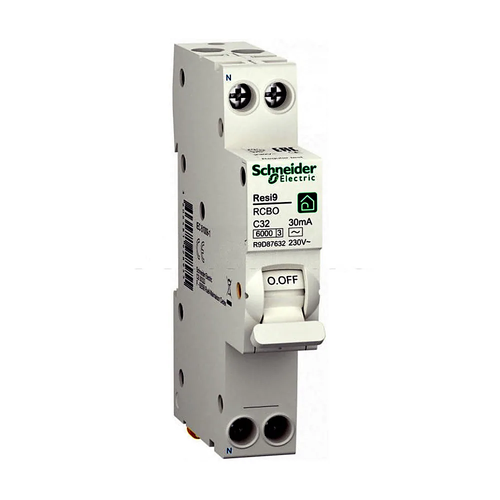 Диференціальний автомат Schneider Electric RESI9 1M 6kA 1P+N 32A C 30мА AC R9D87632