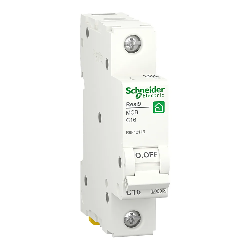 Автоматичний вимикач Resi9 1P C 16 А 6 кА Schneider Electric R9F12116