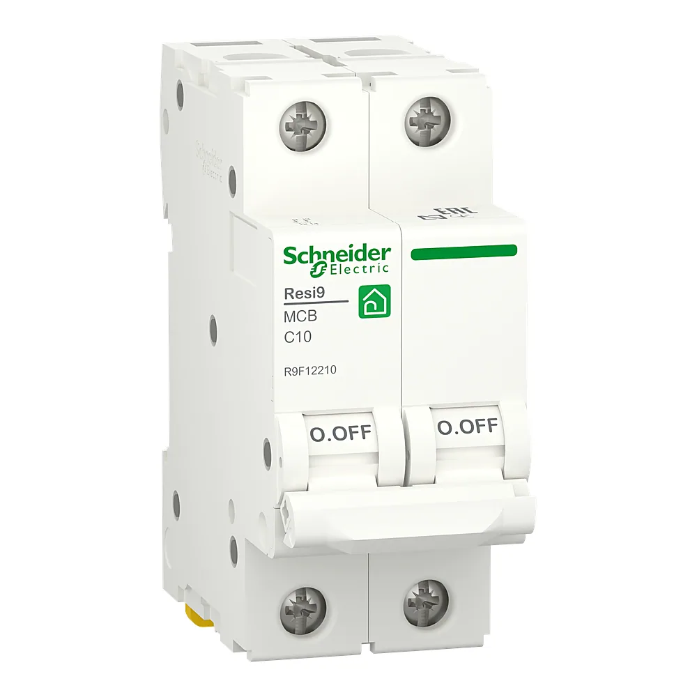 Автоматичний вимикач Resi9 2P C 10 А 6 кА Schneider Electric R9F12210
