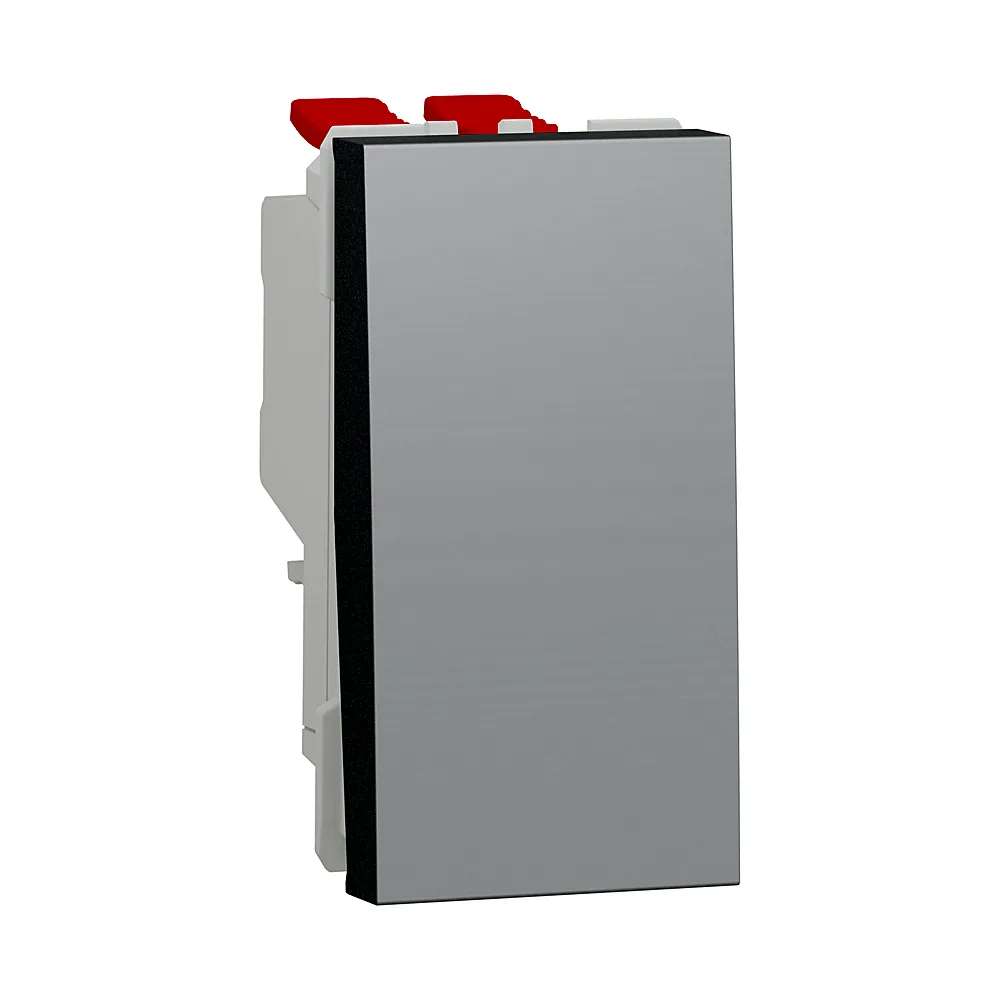 Перемикач Schneider Electric Unica New перехресний 1-клавішний 10A алюміній NU310530