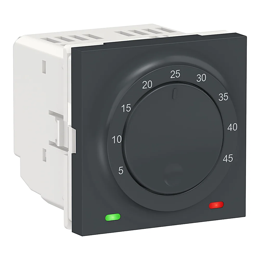 Термостат Unica New теплої підлоги 10 А антрацит Schneider Electric NU350354