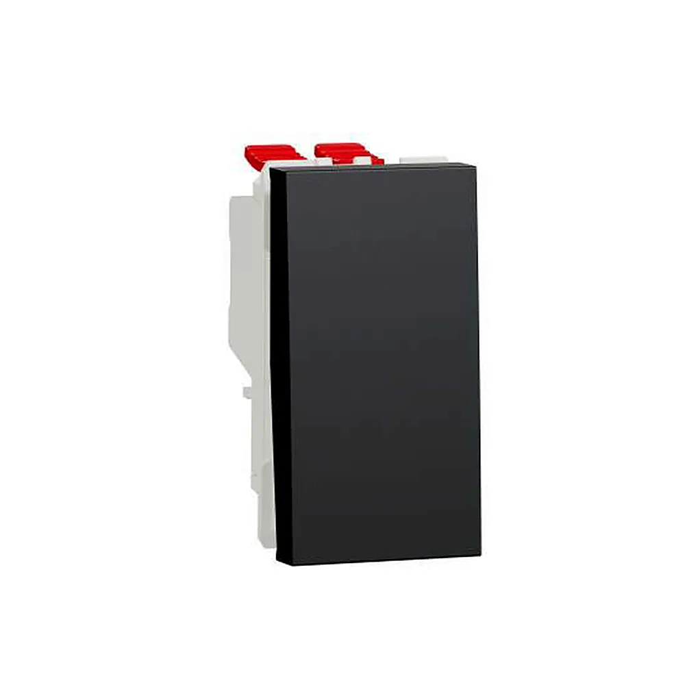 Перемикач Schneider Electric Unica New 1 кл. перехресний 10A антрацит NU310554