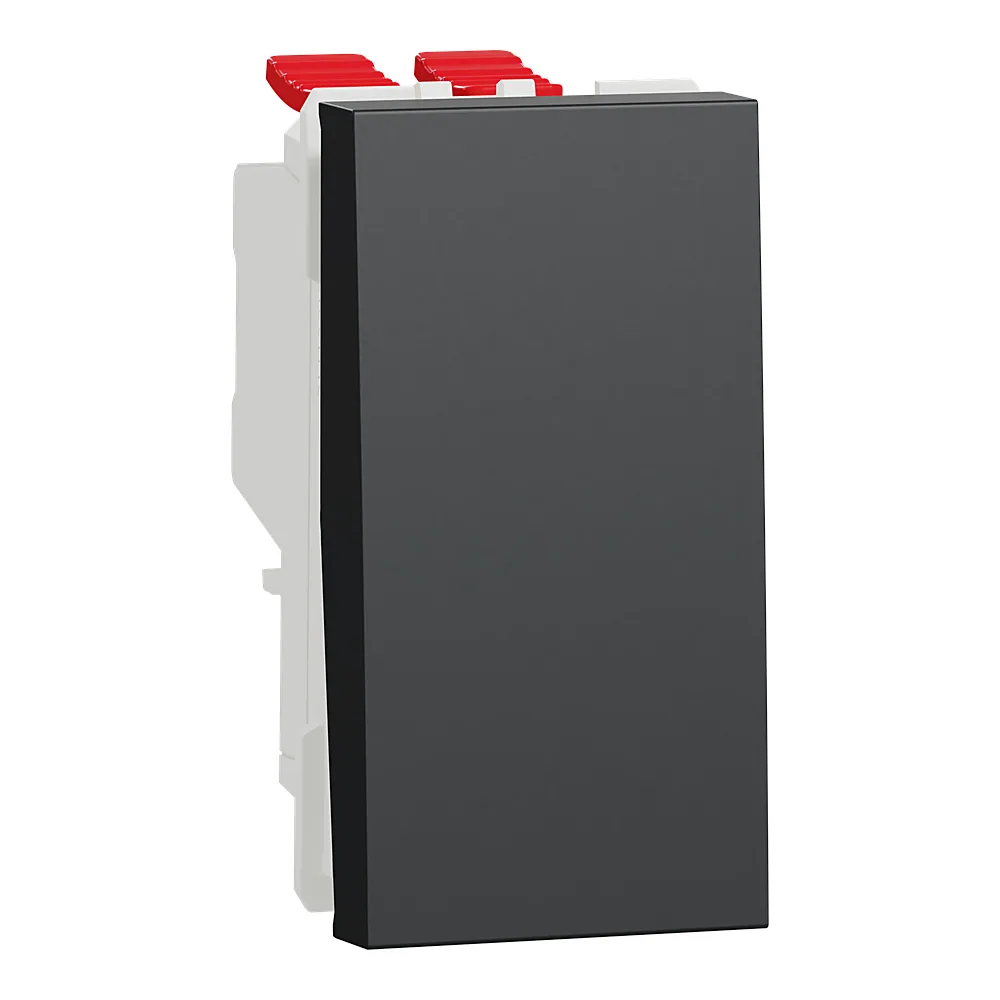 Перемикач Unica New 1-клавішний перехресний 10 А антрацит Schneider Electric NU310554