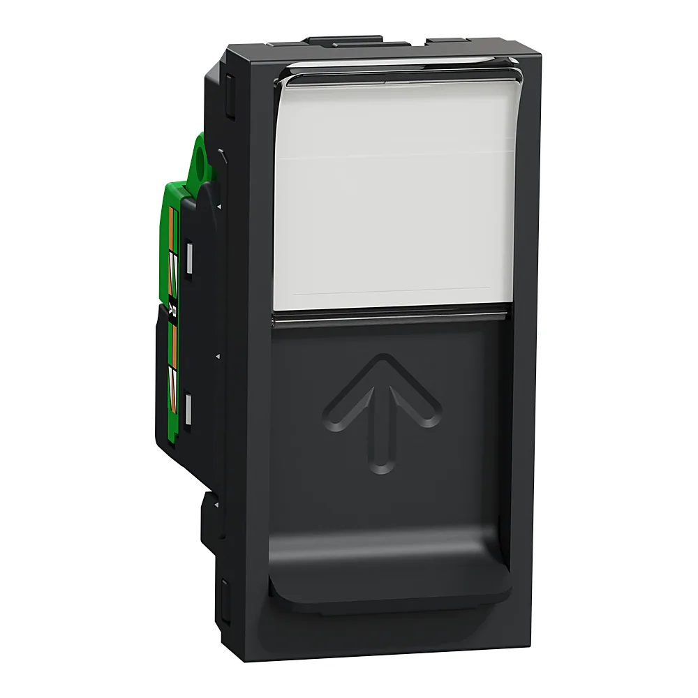 Розетка RJ45 категорія 5 UTP 1 модуль антрацит Unica New Schneider Electric NU341054