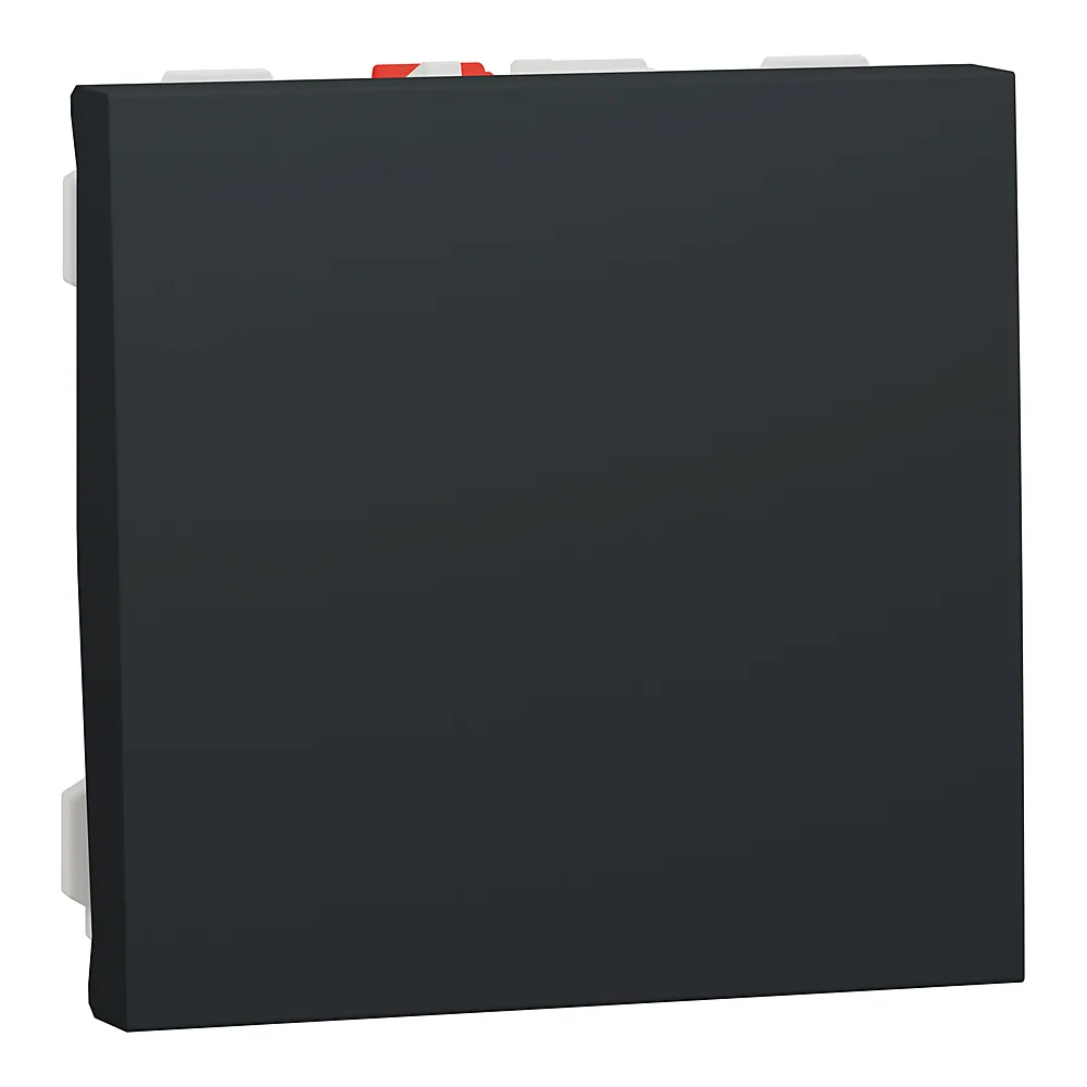 Вимикач Unica New кнопковий 1-клавішний 10 А антрацит 2 модулі Schneider Electric NU320654