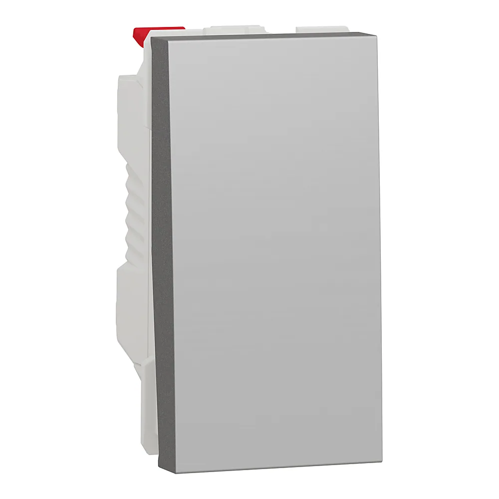 Вимикач Unica New 1-клавішний 10 А алюміній 1 модуль Schneider Electric NU310130