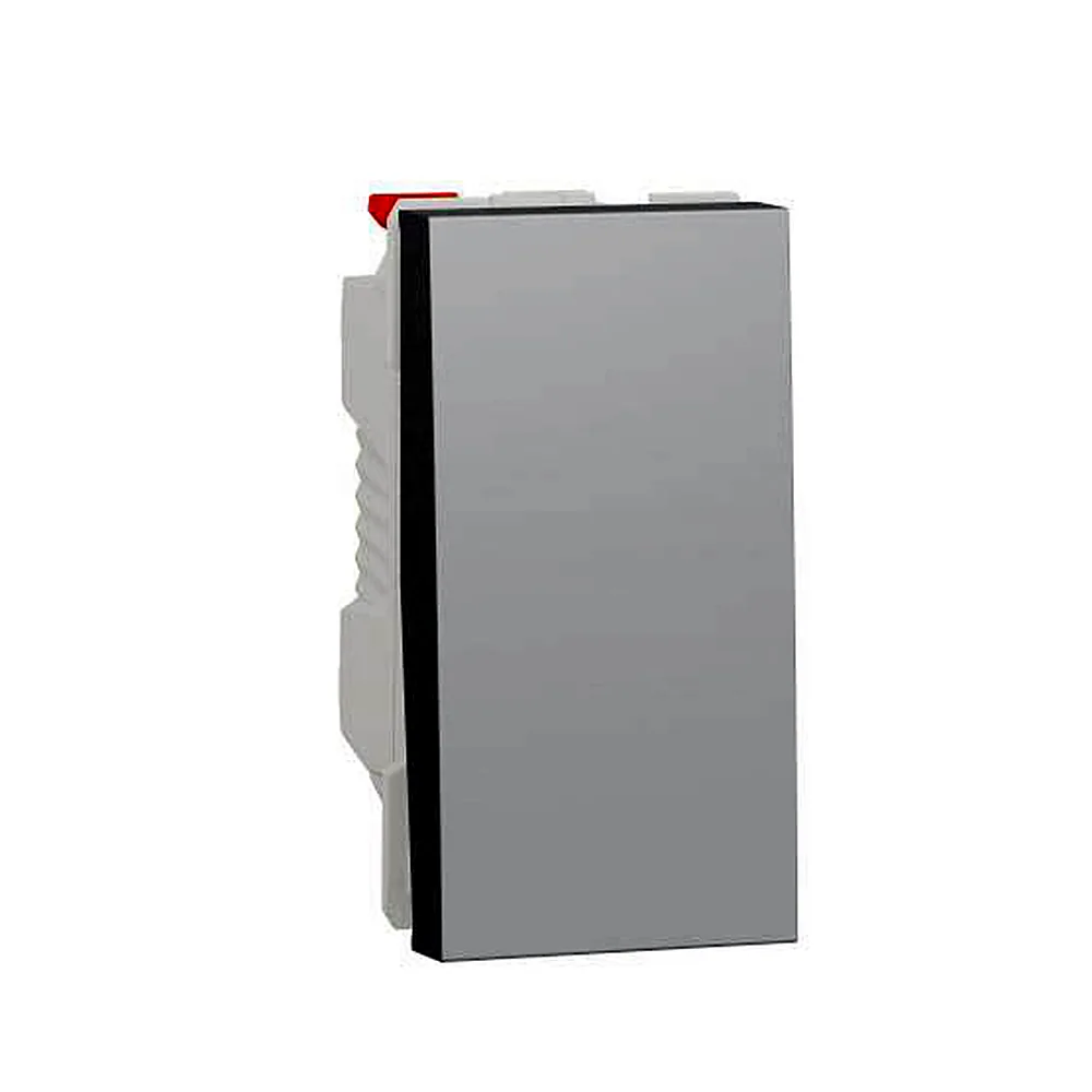 Перемикач Schneider Electric Unica New 1 кл. 10A алюміній NU310330
