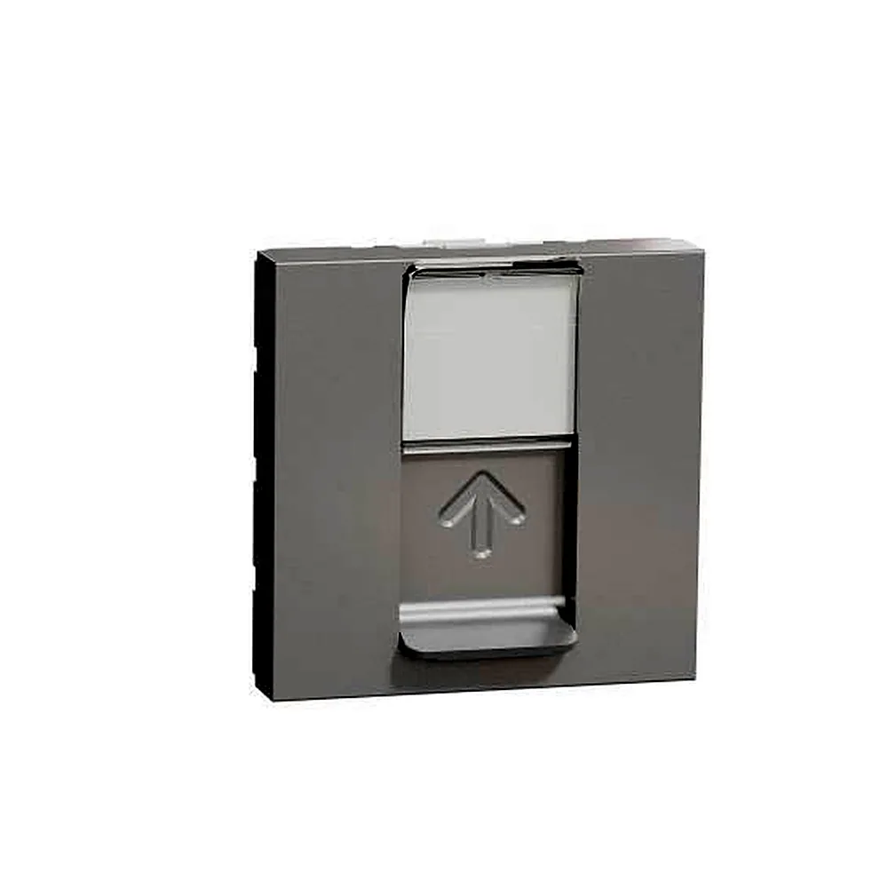 Комп'ютерна розетка Schneider Electric Unica New RJ45 Cat.5 UTP 2 мод алюміній NU341130