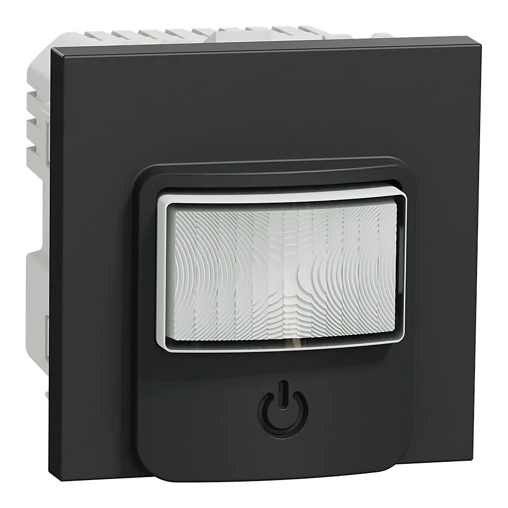 Датчик руху з вимикачем Unica New 10 А антрацит Schneider Electric NU352554
