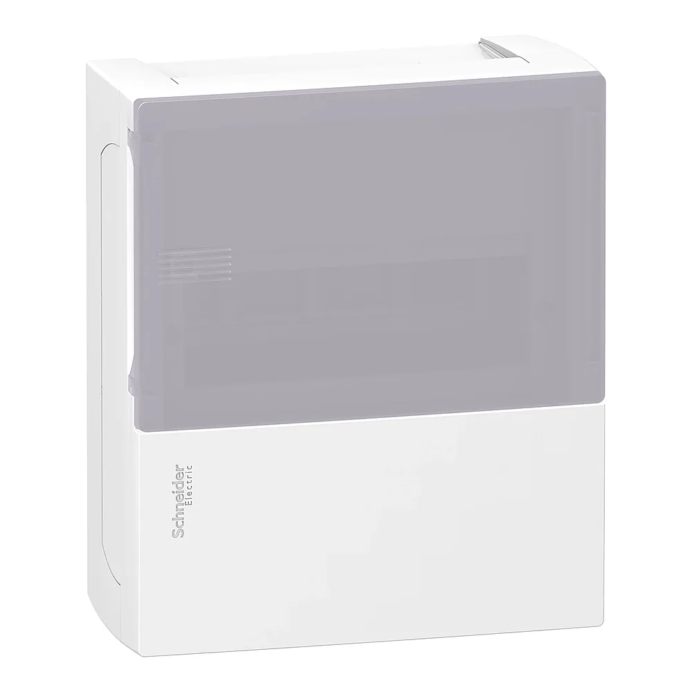 Модульний щит Mini Pragma 1 ряди 8 модулів накладний димчаті двері Schneider Electric MIP12108T
