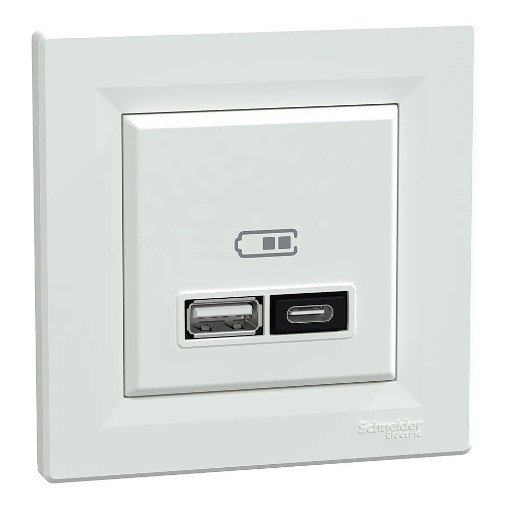 Розетка USB Asfora A+C 21 Вт біла Schneider Electric EPH2700521
