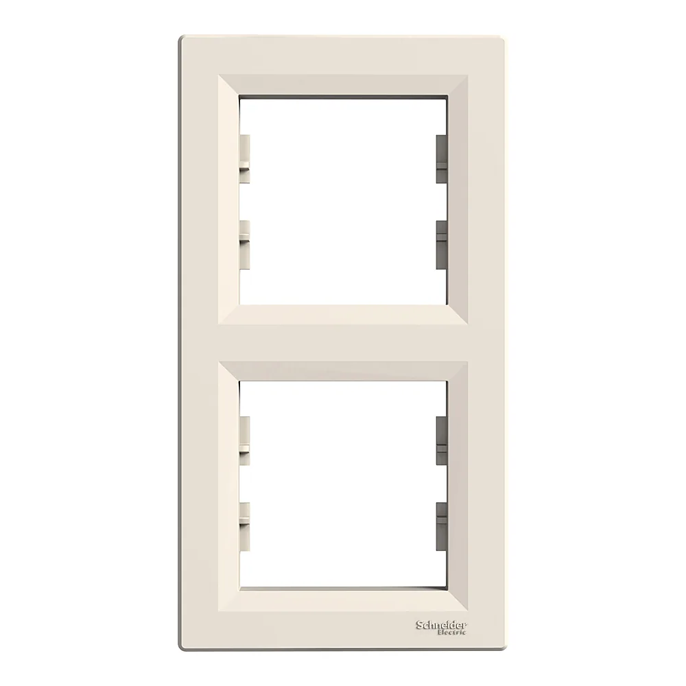 Рамка Asfora 2-постова вертикальна кремова Schneider Electric EPH5810223
