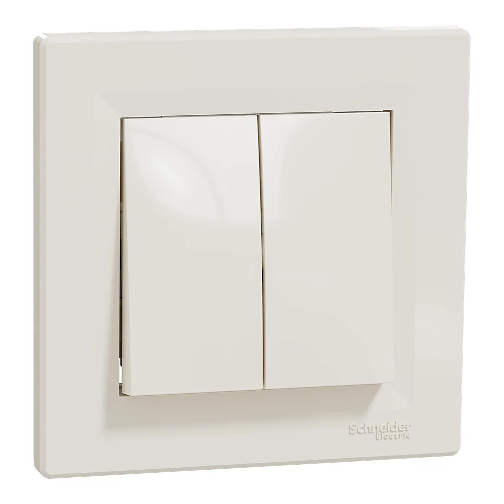 Вимикач Asfora 2-клавішний кремовий Schneider Electric EPH0300123