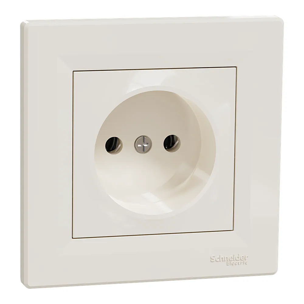 Розетка Asfora без заземлення кремова Schneider Electric EPH3000123