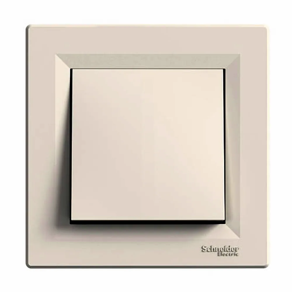 Кнопковий вимикач Schneider Electric Asfora 1-кл кремовий EPH0700123