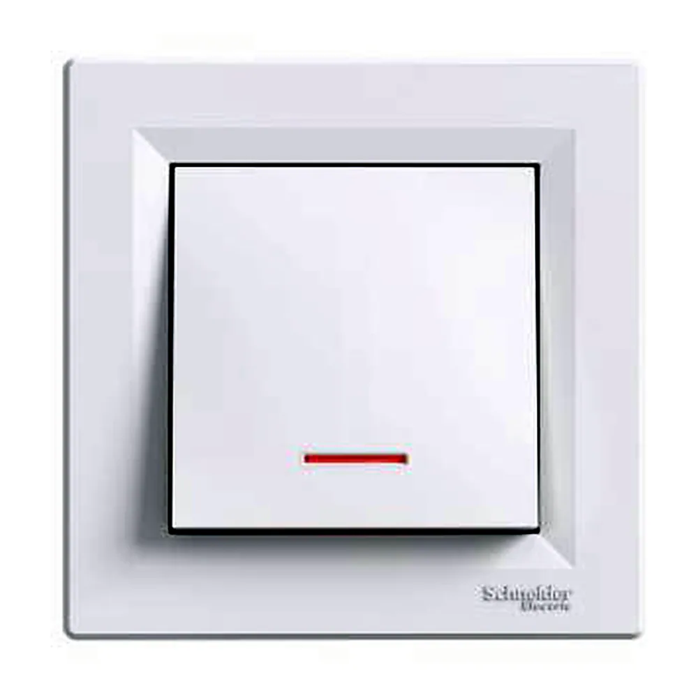 Вимикач Schneider Electric Asfora 1-кл з індикатором білий EPH1400121