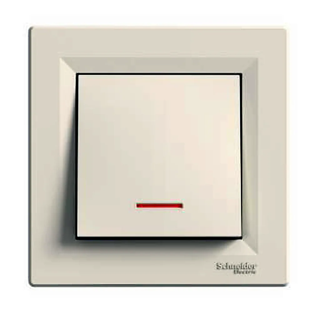 Вимикач Schneider Electric Asfora 1-кл з індикатором кремовий EPH1400123