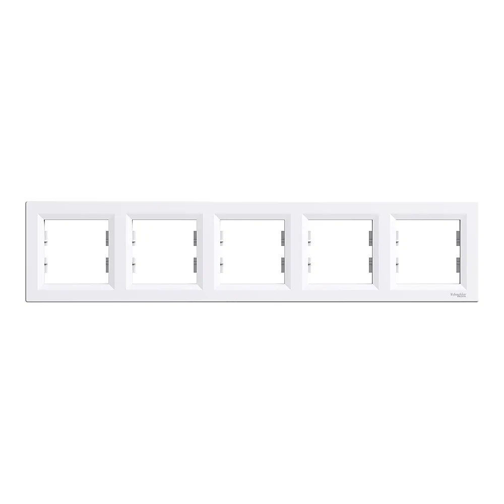 Рамка Asfora 5-постова горизонтальна біла Schneider Electric EPH5800521