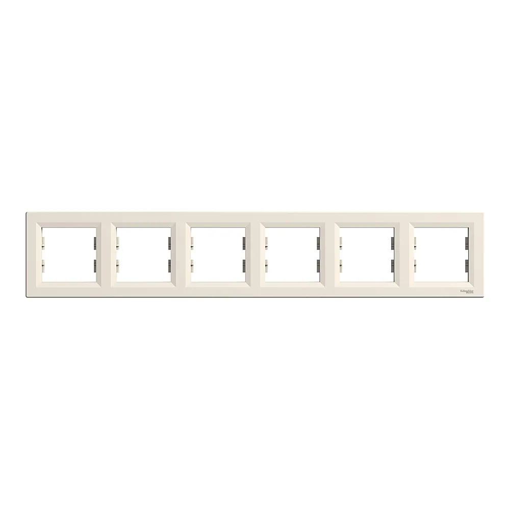 Рамка Asfora 6-постова горизонтальна кремова Schneider Electric EPH5800623
