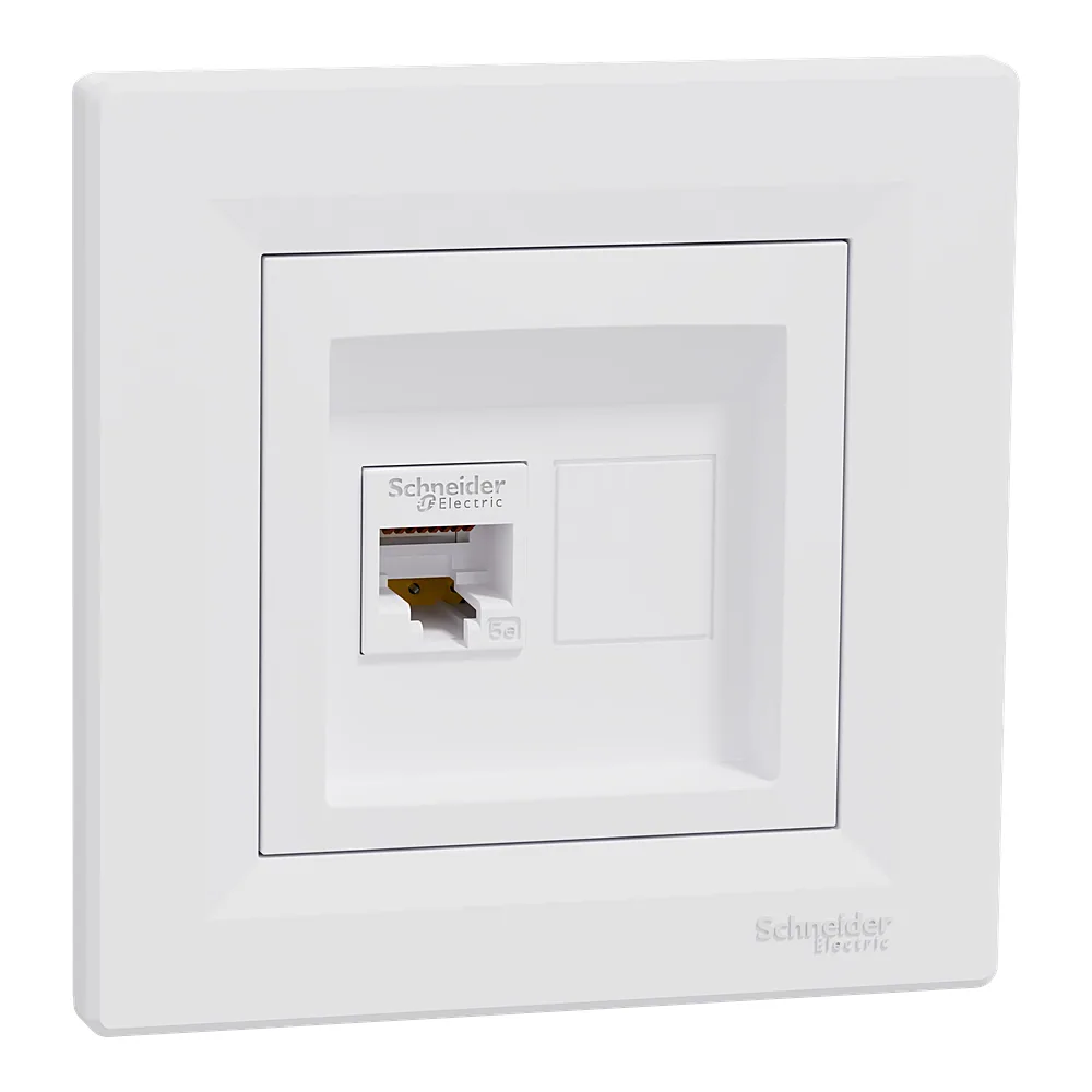 Розетка Asfora комп'ютерна біла Schneider Electric EPH4300121