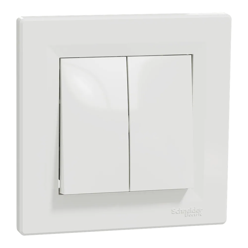 Перемикач Asfora 2-клавішний білий Schneider Electric EPH0600121