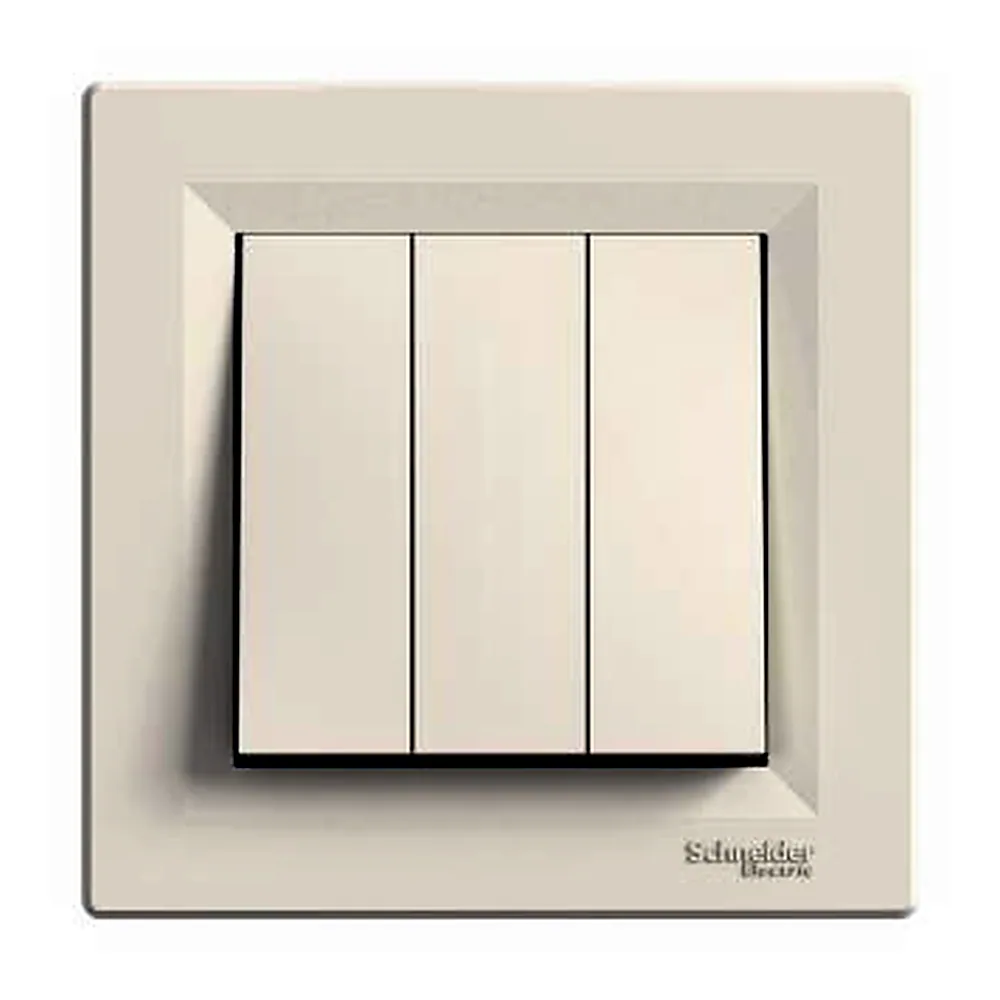 Вимикач Schneider Electric Asfora 3-клавішний кремовий EPH2100123