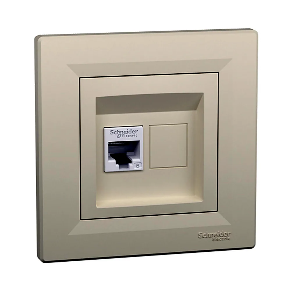 Комп'ютерна розетка Schneider Electric Asfora EPH4700123 кремова EPH4700123