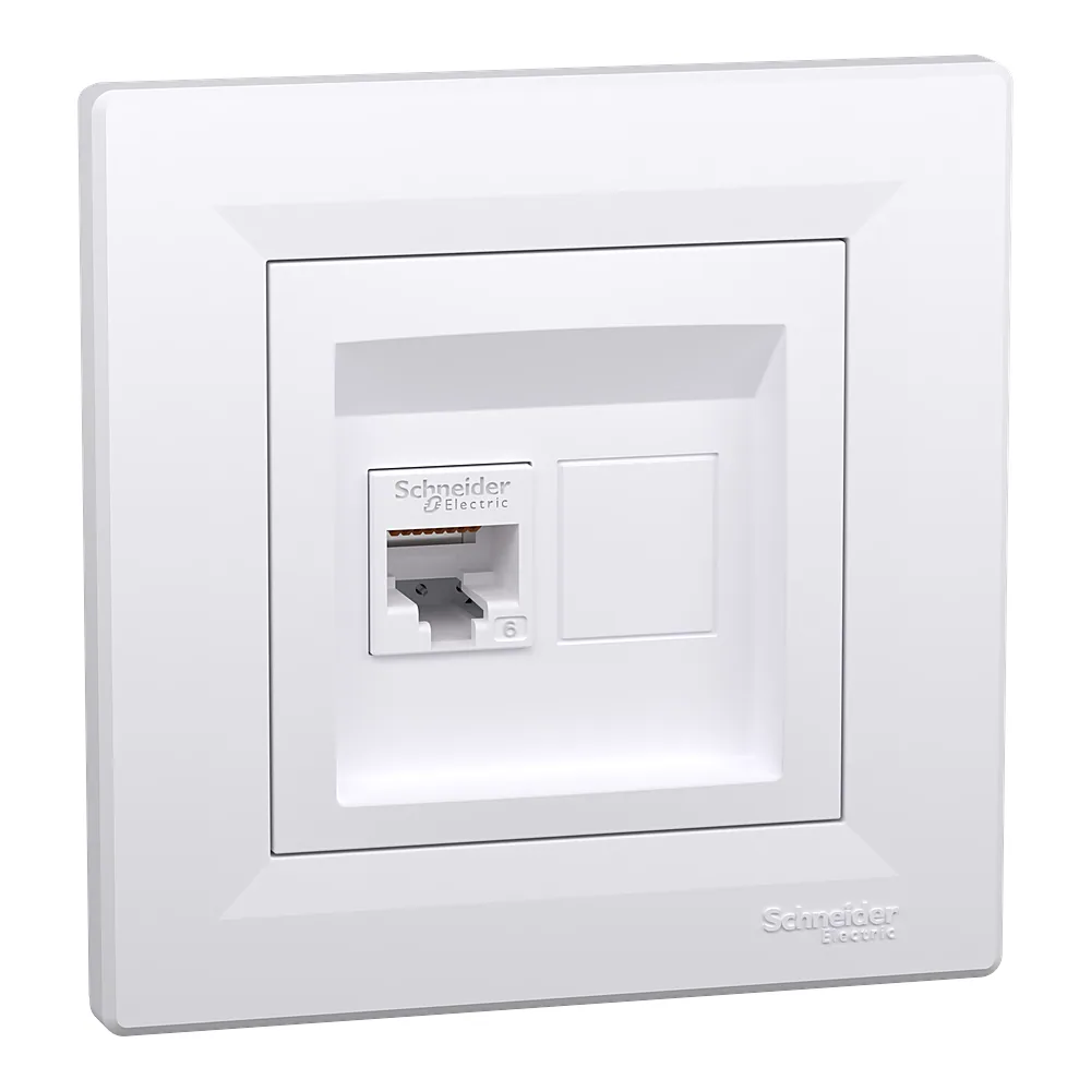 Розетка Asfora комп'ютерна біла Schneider Electric EPH4700121