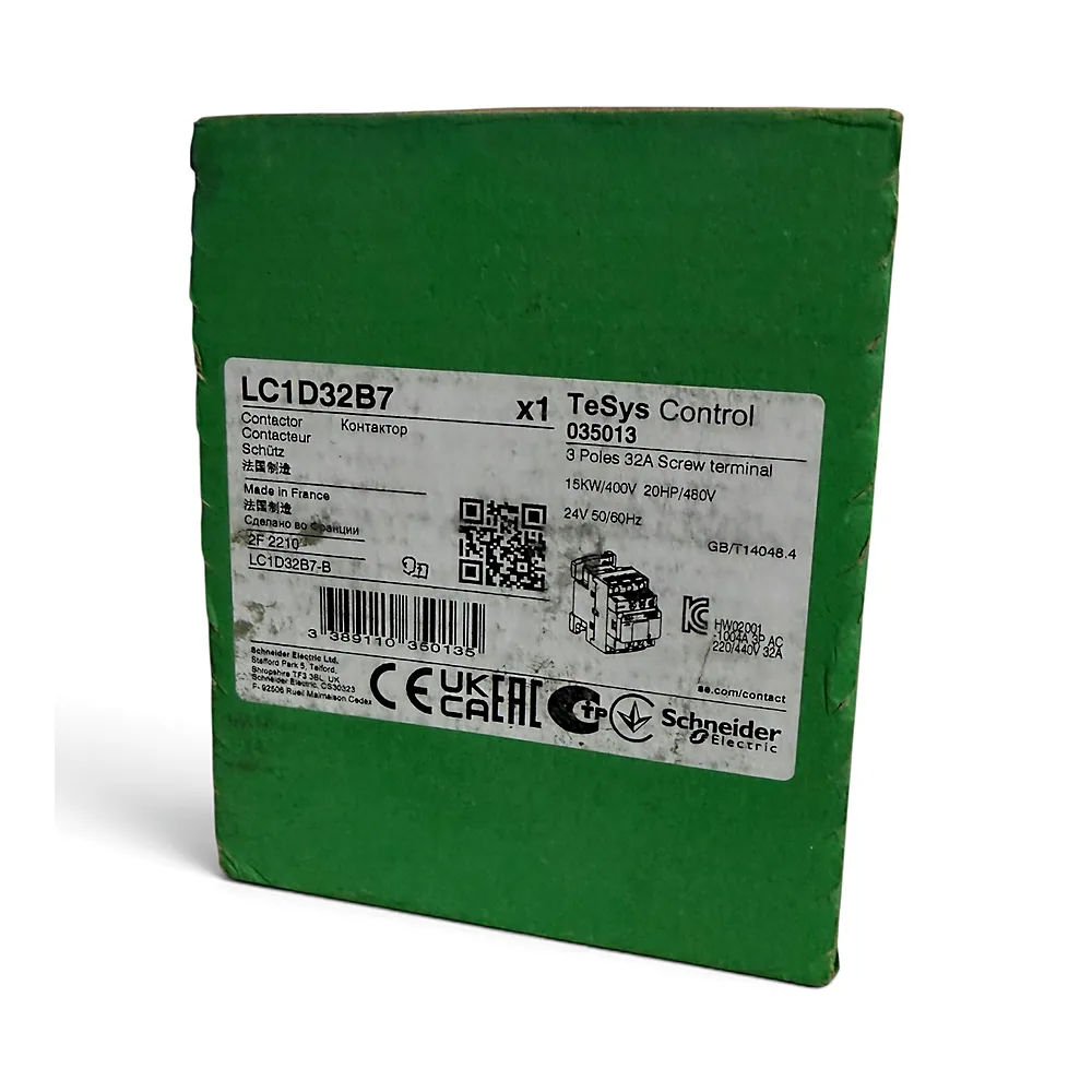 Контактор Schneider Electric TeSys D LC1D32B7 32A 24V AC 1НЗ+1НО