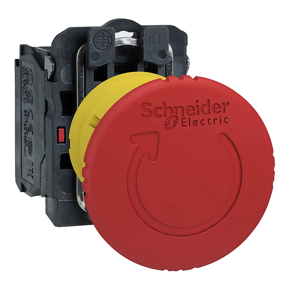 Кнопка аварійної зупинки 240 В 1NC червона Schneider Electric XB5AS8442