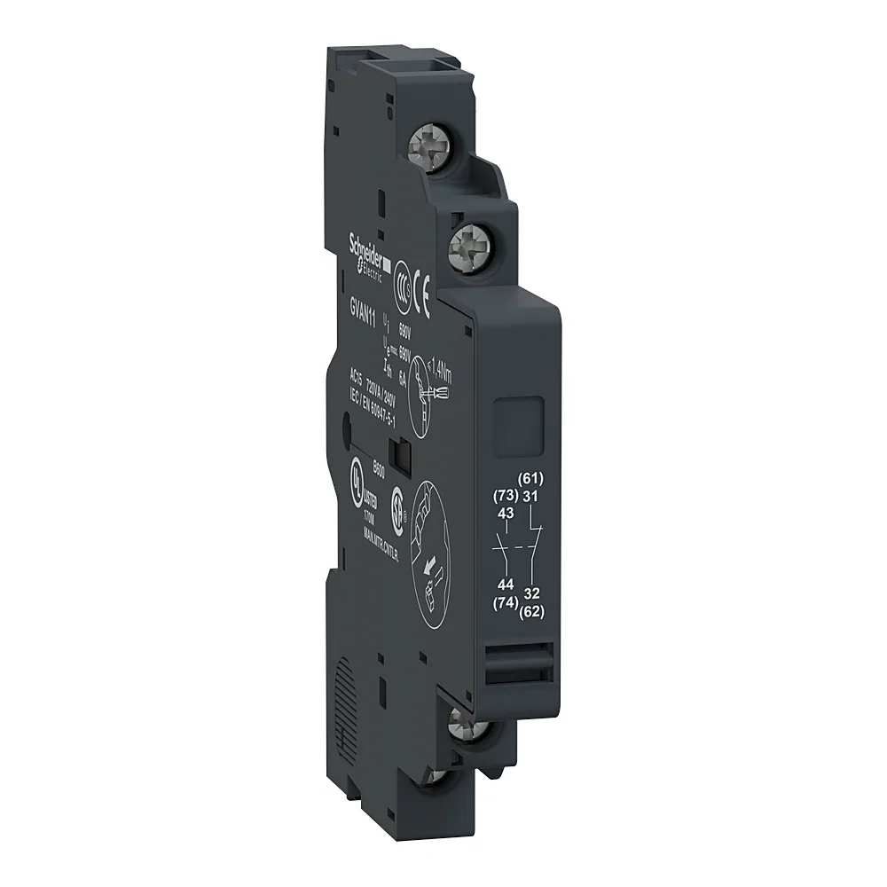 Допоміжний контакт для GV2 і GV3P зліва 1NO+1NC Schneider Electric GVAN11