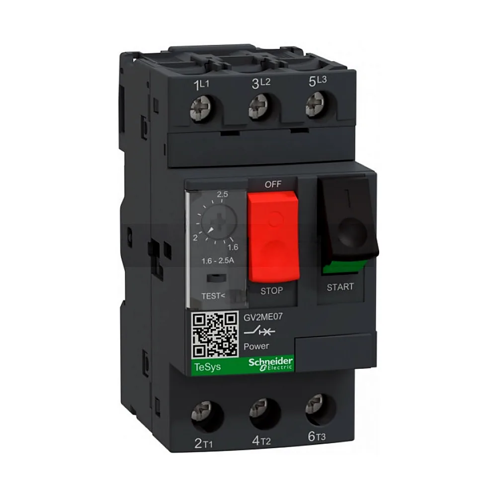 Автоматичний вимикач захисту двигуна Schneider Electric GV2ME07 1,6-2,5A 0,75kW