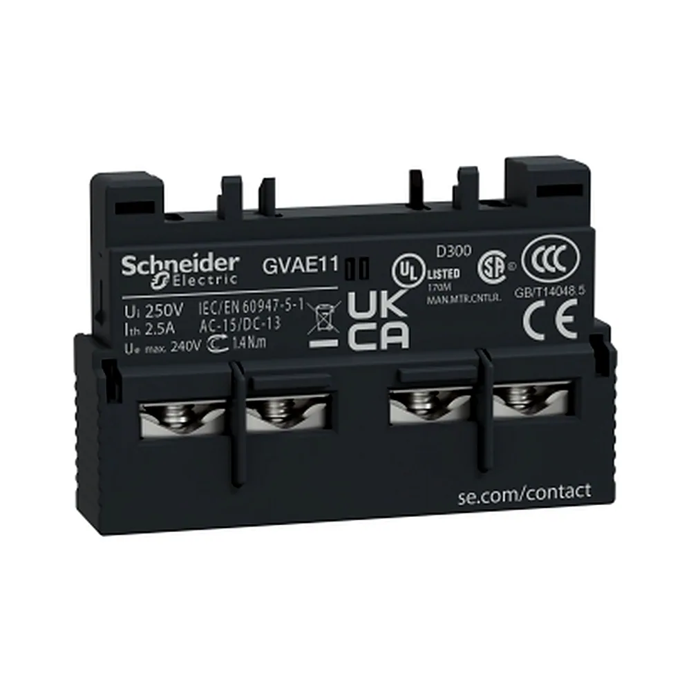 Додатковий контакт Schneider Electric GVAE11 1н.о.+1н.з. для GV2 і GV3P