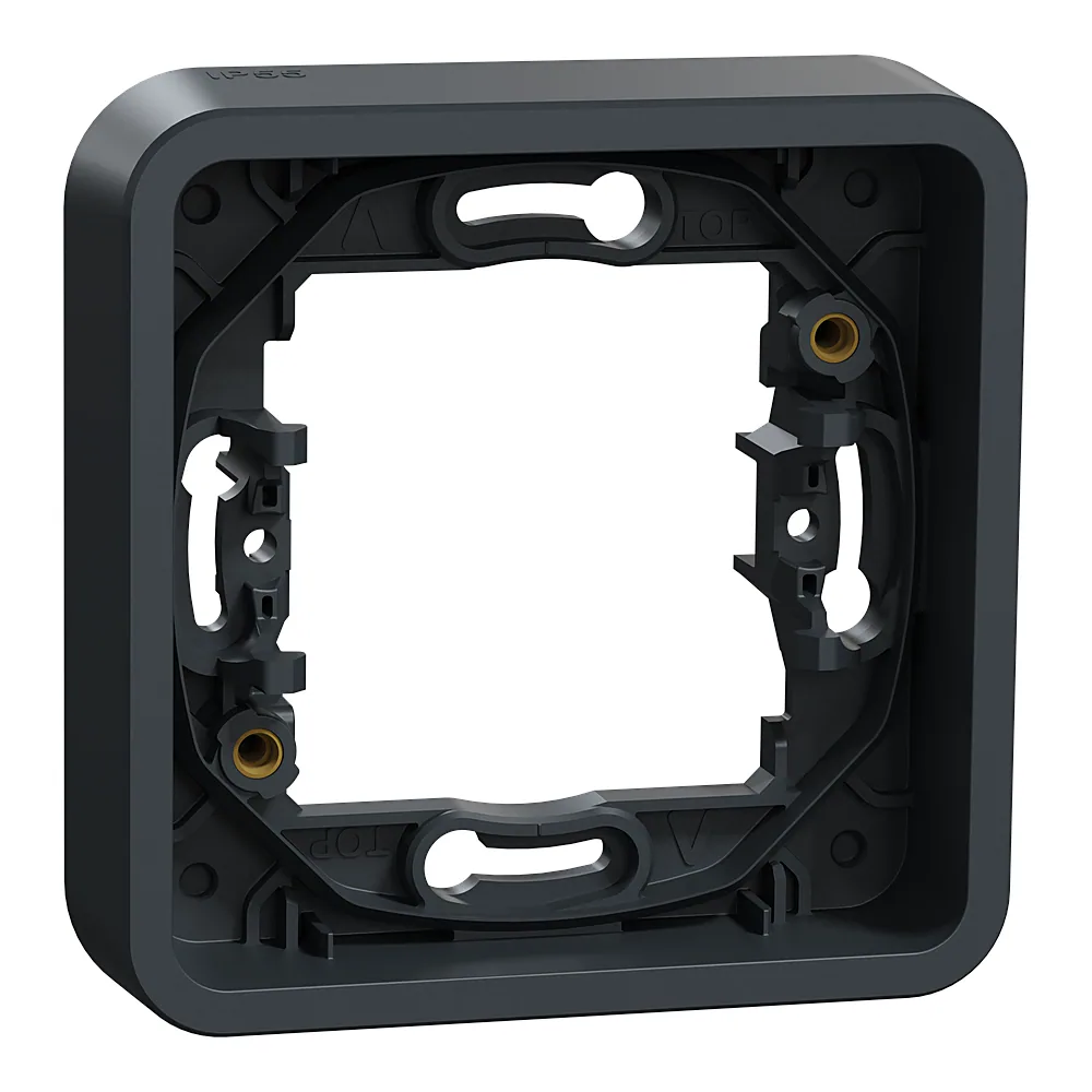 Рамка Mureva Styl 1-постова чорна IP55 Schneider Electric MUR34107