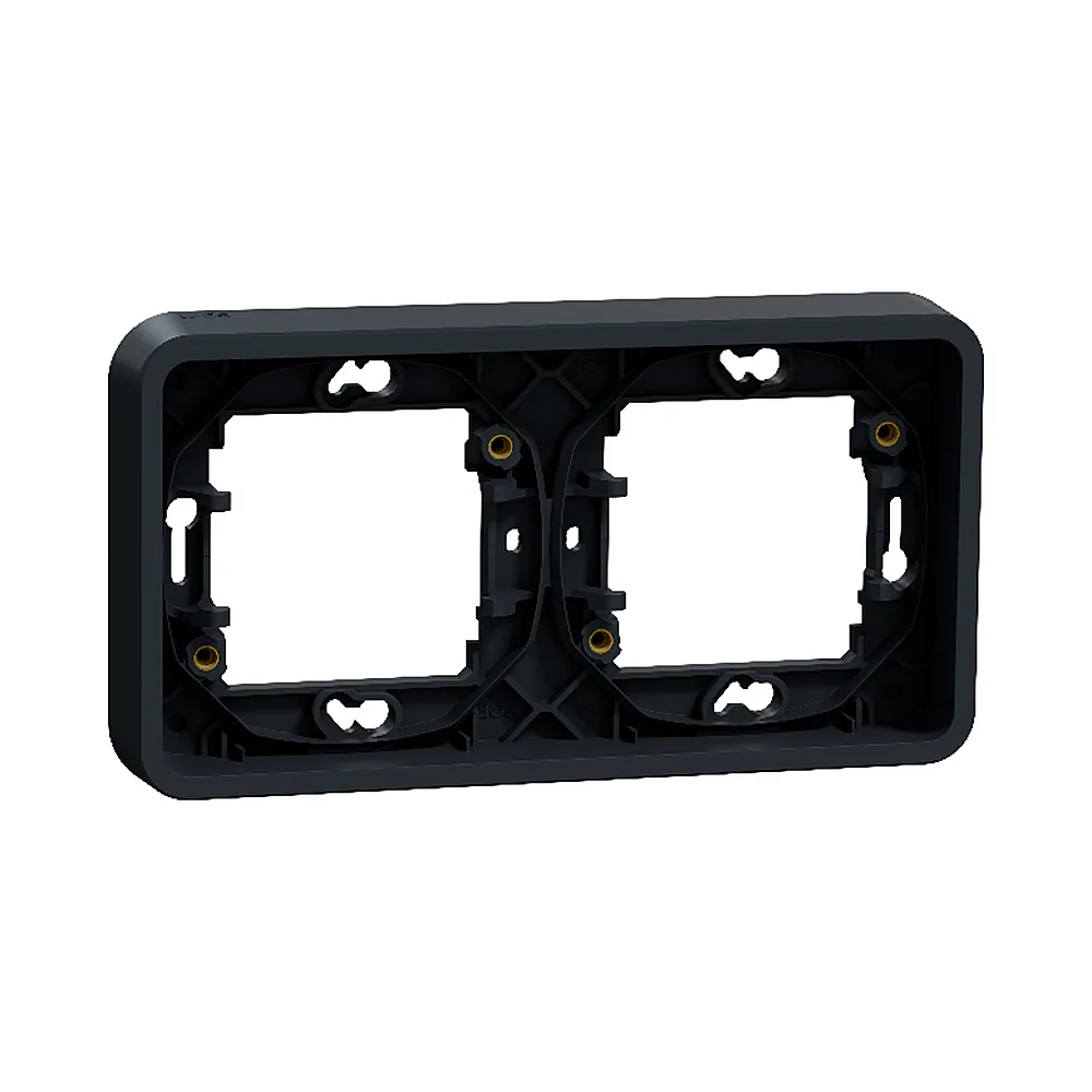 Рамка Schneider Electric Mureva Styl 2-постова горизонтальна чорний IP55 MUR34101