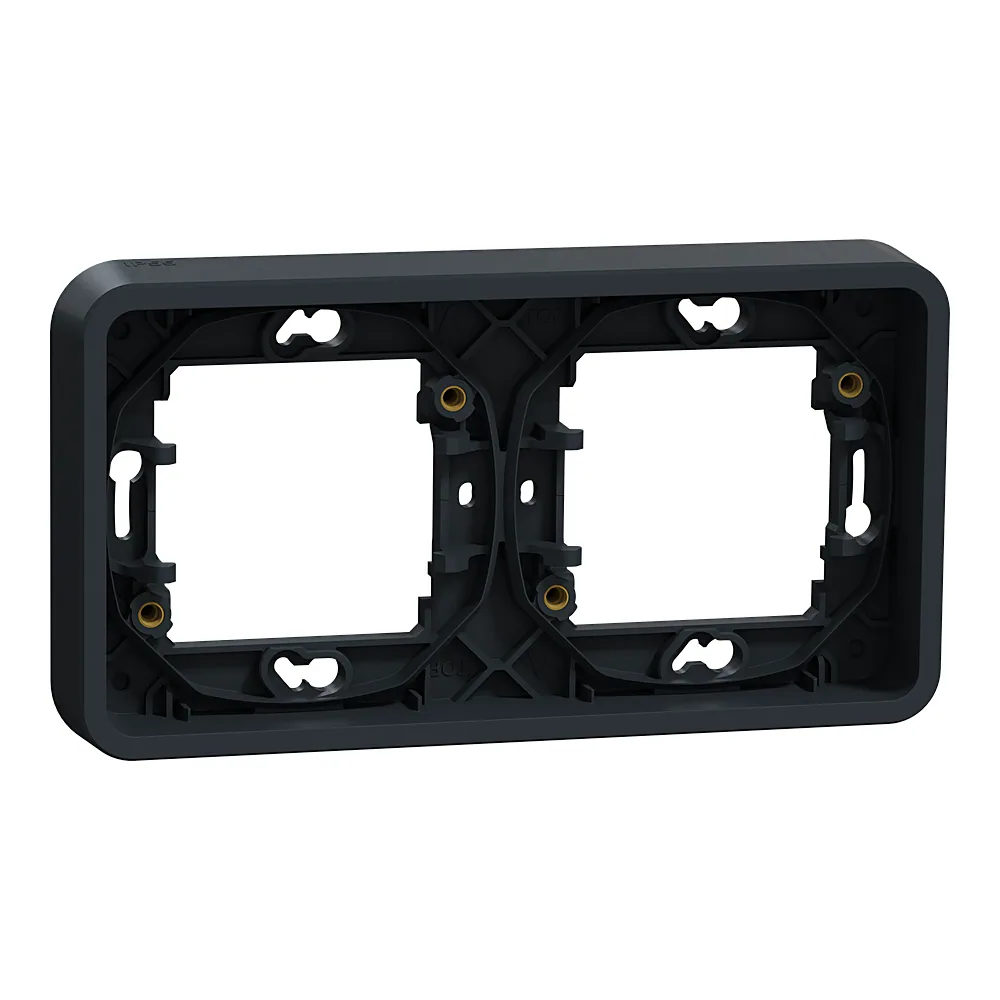 Рамка Mureva Styl 2-постова горизонтальна чорна IP55 Schneider Electric MUR34101