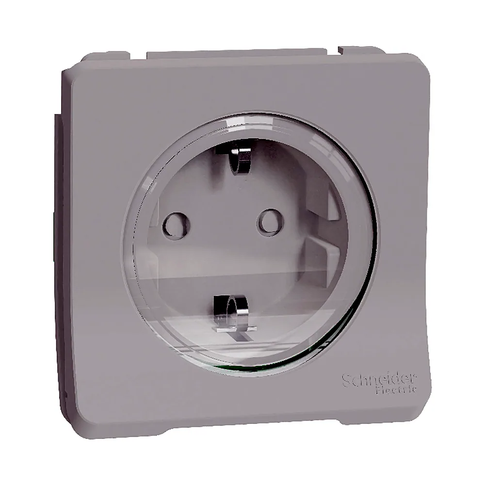 Розетка Schneider Electric Mureva Styl з з/к та шторками біла IP55 MUR39134