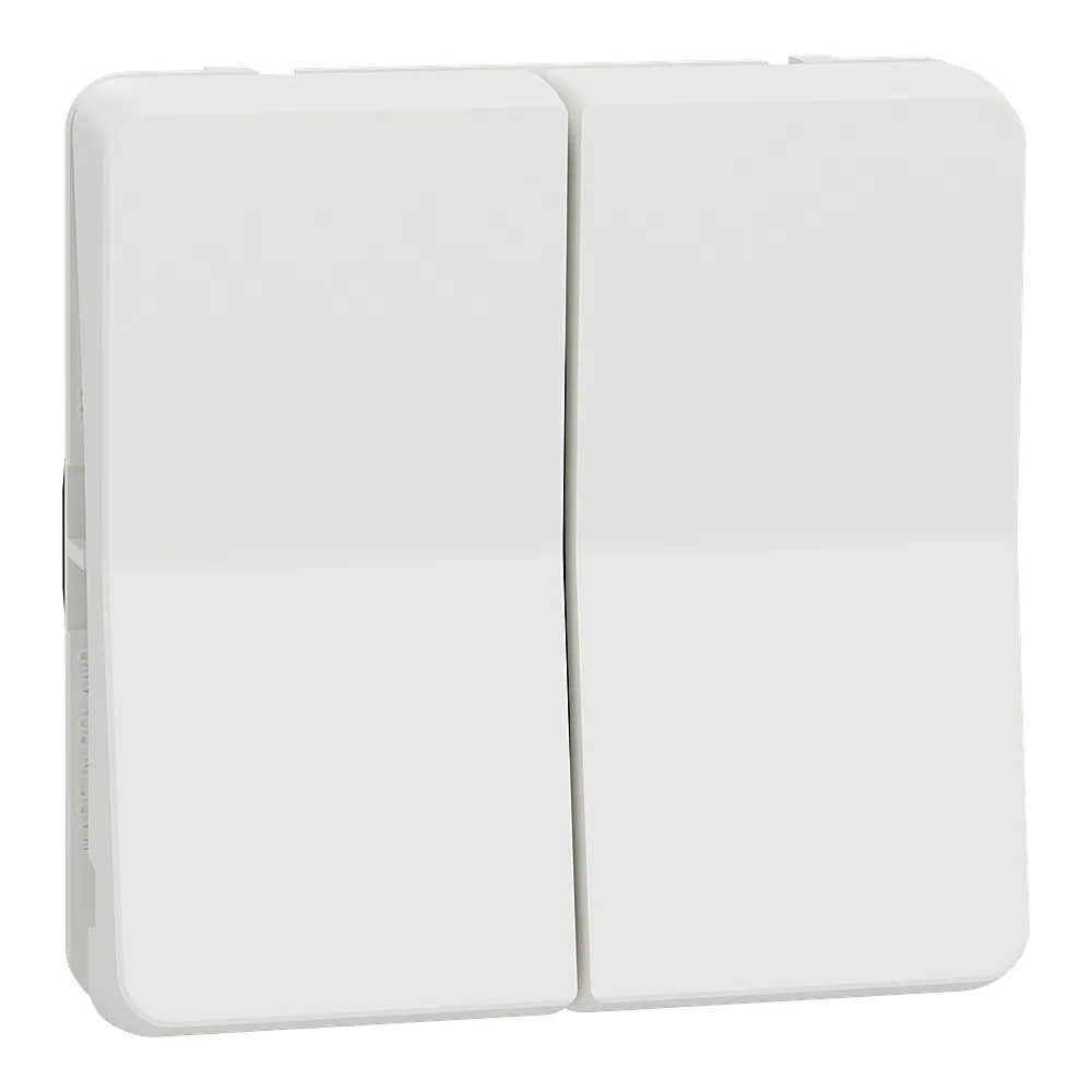 Механізм перемикача 2-клавішний схема 6+6 білий IP55 Schneider Electric MUR39022