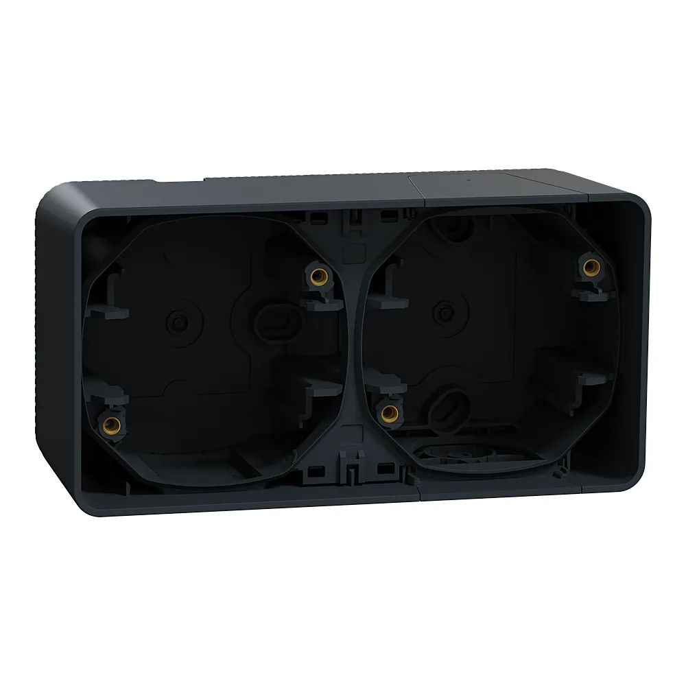 Модульний щит Mureva Styl IP55 2-ний горизонтальний чорний Schneider Electric MUR37914