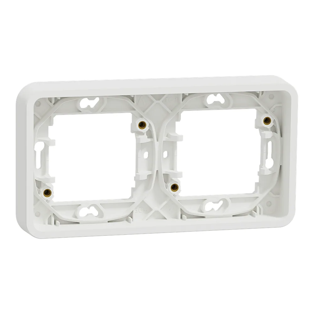 Рамка Mureva Styl 2-постова горизонтальна біла IP55 Schneider Electric MUR39101