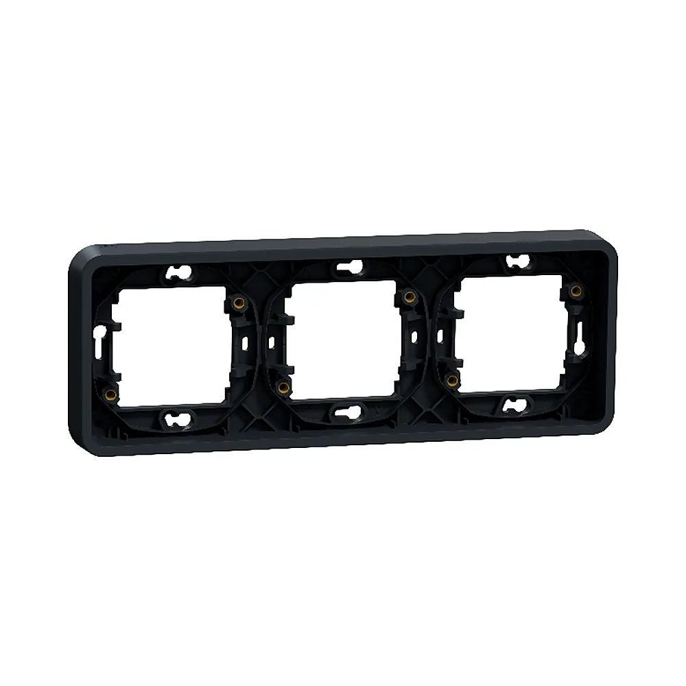 Рамка Schneider Electric Mureva Styl 3-постова горизонтальна чорний IP55 MUR34109