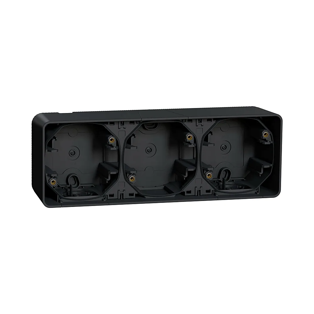 Бокс Schneider Electric Mureva S 3-ний горизонтальний чорний IP55 MUR37713