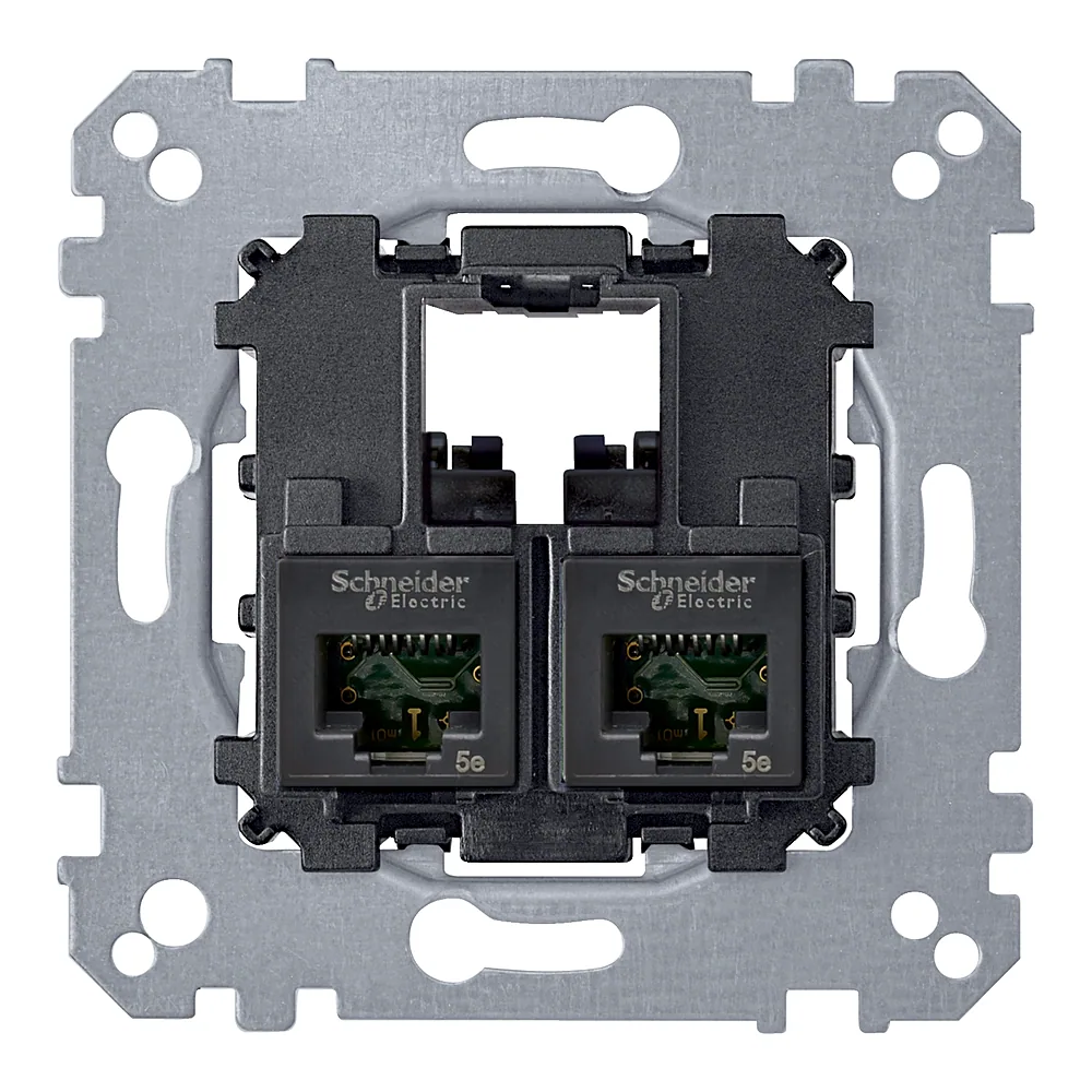 Комп'ютерна розетка Schneider Electric 2xRJ45 UTP Cat.5e MTN4575-0002