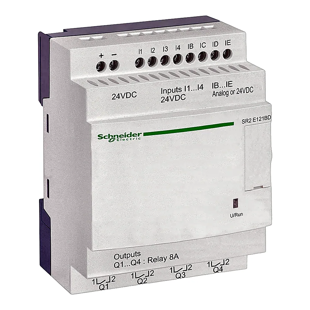 Інтелектуальне реле Zelio Logic 8ВХ 4ВИХ 24 В DC годинник Schneider Electric SR2E121BD