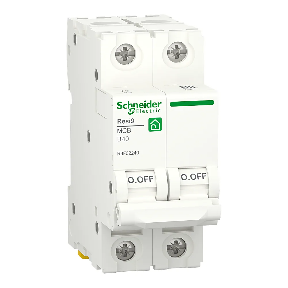 Автоматичний вимикач Resi9 2P B 40 А 6 кА Schneider Electric R9F02240