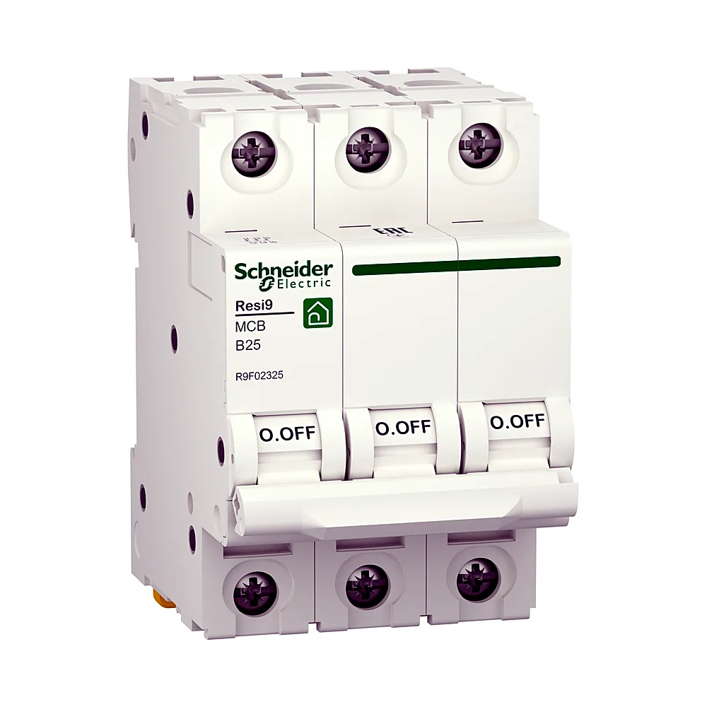Автоматичний вимикач Schneider Electric Resi9 R9F02325 3P 25A 6kA B