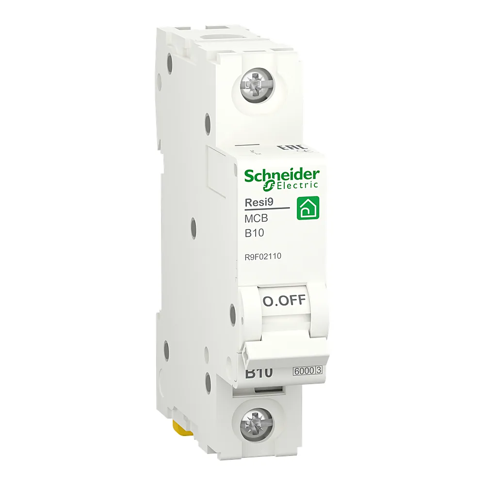 Автоматичний вимикач Resi9 1P B 10 А 6 кА Schneider Electric R9F02110