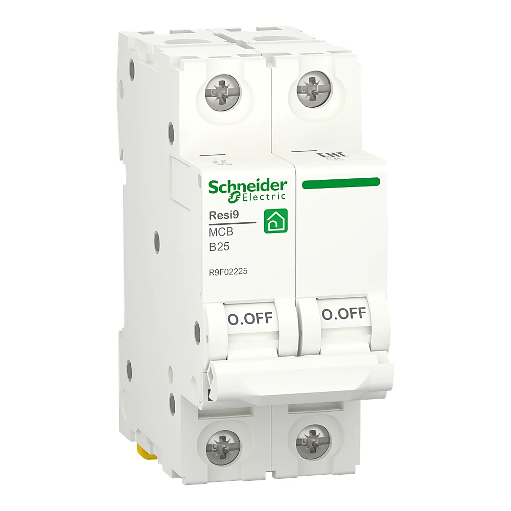 Автоматичний вимикач Resi9 2P B 25 А 6 кА Schneider Electric R9F02225